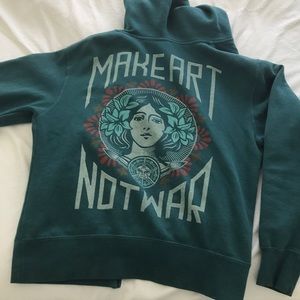 RARE OBEY make art not war zip up!✨✨